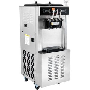 Macchina per gelato commerciale 34-44 L/H 3400W 3-Flavor Freestanding Soft Serve Maker 2 X 9L in acciaio inossidabile tramoggia pannello LED - Product Image 1