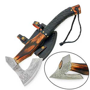 Professional Carbon Steel Tomahawk Handmade <b>Wood</b> Handle Outdoor Camping Chopping <b>Axe</b> Custom OEM ODM Manufacturer - Product Image 1