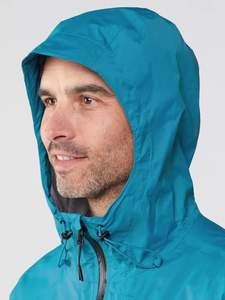 Men's Hooded Waterproof Jacket Solid Color Polyester Zipper Closure Casual Winter Style Regular Fit - Product Image 6