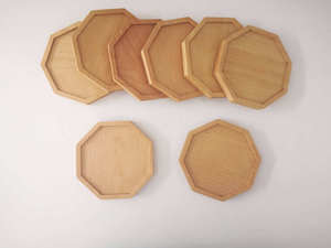 Ensemble de sous-verres carrés en noyer, modernes, faits à la main, durables pour les boissons, décorations élégantes pour la maison, le bureau et la cuisine - Product Image 3