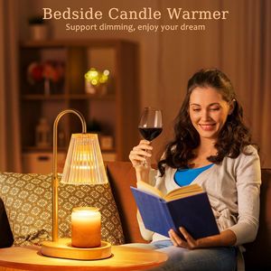 Lámpara Calentadora de Velas Eléctrica con Temporizador, Intensidad Regulable y Altura Ajustable, Lámparas de Vidrio y Quemador de Frascos para Velas de Cera - Product Image 5