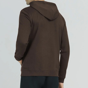 Sudadera con Capucha para Hombre de Algodón Jersey de Alta Calidad con Cremallera, Logotipo Personalizado, Impresión Serigrafiada, Oversize, Negra, Lisa, Lavada, Ecológica - Product Image 4