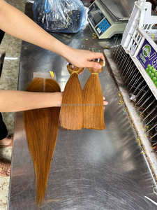 Mèches de Cheveux Raides Lisses Qualité Supérieure SDD Couleur Café Brun avec Closure, 100% Cheveux Humains Vietnamiens Bruts Prix de Gros - Product Image 2