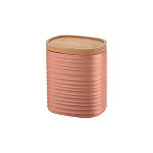 Boîte de rangement classique en métal avec couvercle en bois pour le comptoir de cuisine, le rangement de la cuisine et l'organisation de la maison - Product Image 4