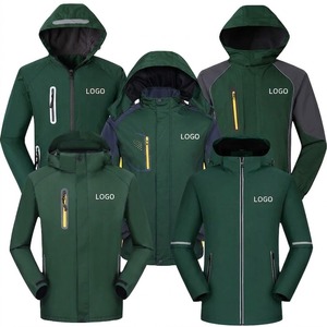 Veste coupe-vent de randonnée en montagne pour l'hiver, nouvelle conception, avec fermeture éclair, imperméable, à capuche, en polaire, pour le sport en plein air - Product Image 1