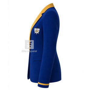 Blazer personnalisé de la sororité Sigma Gamma Rho, logo brodé bleu et or, doublure en polyester avec logo répété imprimé pour femme - Product Image 4