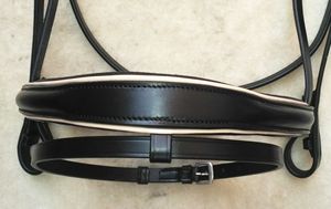 Black brown Leather Horse Equestrian Bridle <b>halter</b> Set Riding Equipment Best Wholesale Price leather bridle manufacturer - Product Image 3