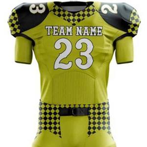 Uniforme de Fútbol Americano OEM de Alta Calidad 2026, 100% Poliéster, Color Sólido, Manga Corta, Impresión Personalizada con Nombre del Equipo - Product Image 4