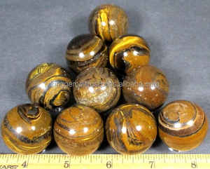 Haute qualité jaune fer tigre sphère Orgone pierre de guérison Chakra équilibre énergétique négatif maison pierre précieuse pour l'amour Feng Shui - Product Image 6