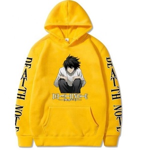 Sweat à capuche Death Note Light Yagami Anime pour homme, blanc camouflage, décontracté, en polaire, 100% coton, coupe classique, avec poches, style hiver - Product Image 6