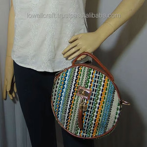 Sac fourre-tout vintage personnalisé pour femme, sac à bandoulière en coton tissé à la main, sac de shopping noir transparent avec logo brodé - Product Image 3