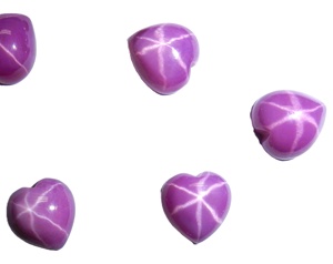 Cabocho de Corazón de Rubí Estrella de 10x10 mm, 5 Quilates, Creado en Laboratorio, Pulido, Opaco, con Efecto de Estrella de 6 Puntas para Joyería - Product Image 6