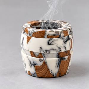 Elegante Quemador de Incienso de Resina y Madera, Porta Incienso Árabe Tradicional, Aroma a Oud, Decoración Interior de Lujo, Hecho a Mano - Product Image 3