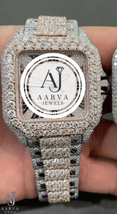 AARVA JEWELS นาฬิกาข้อมือผู้หญิงหรูหราประดับเพชรทรงสี่เหลี่ยม สายสแตนเลส สตีล อะนาล็อก ควอตซ์ 38 มม. กระจกแซฟไฟร์ พร้อมฟังก์ชั่นสำรองพลังงาน 18 มม. - Product Image 3