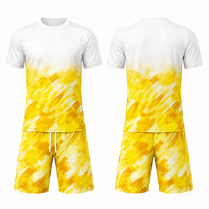 Conjunto de Uniforme de Fútbol Sublimado Personalizado de Alta Calidad, Jersey Unisex con Cuello Redondo, Secado Rápido, Transpirable, 100% Poliéster, Manga Corta - Product Image 3