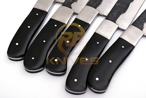 Hand Forged High Carbon Steel <b>Kitchen</b> <b>Knife</b> Set Chef <b>Knife</b> Butcher <b>Knife</b> Full Tang Black Handle Cooking <b>Knives</b> OEM Wholesale - Product Image 3