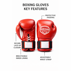 Guantes de Boxeo Sultan 2025 de Cuero PU Anti-Impacto, Ajustables, Ligeros, para Trabajo con Saco de Boxeo y Sparring - Product Image 1