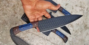 Custom Handmade Carbon Steel Chef <b>Knife</b> <b>Set</b> Wood+Resin Handle 5-Piece Ambidextrous Straight Edge 8" 58-60 HRC 67-Layer <b>Knife</b> - Product Image 4
