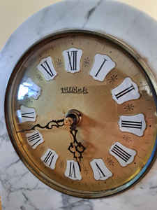 The CRAFT EXIM Luxury Natural Marble Quartz <b>Art</b> <b>Deco</b> Desk <b>Clock</b> Premium Handcrafted Home Office Decor - Product Image 2