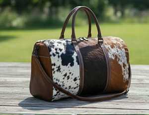 กระเป๋าเดินทางหนังวัวแท้สไตล์วินเทจ  กระเป๋าถือแบบดัฟเฟิลสำหรับวันหยุดสุดสัปดาห์  กระเป๋าเดินทางขึ้นเครื่องบิน  ขายส่งจำนวนมาก  OEM LHTB-0052 - Product Image 3