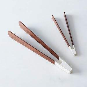 Prix d'usine – Pinces de service pour pain et salade en bois de manguier durable, antiadhésives et résistantes à la chaleur, fabriquées en Inde pour la cuisine - Product Image 3