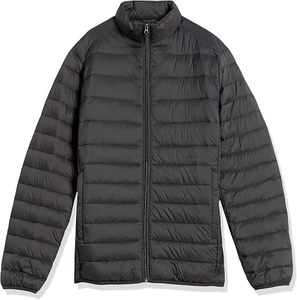 Stand Collar Mens Puffer Jacket Winter Warm <b>Padded</b> Bubble <b>Coat</b> Zipper Pocket Outerwear Custom Logo - Product Image 1