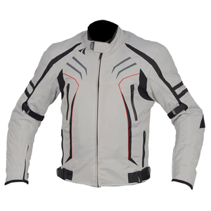 Blousons de moto en cuir personnalisés pour adultes, kits complets, coupe-vent, avec impression par transfert thermique sur le devant uni - Product Image 6