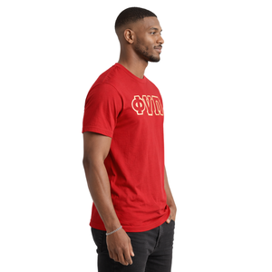 T-shirt à 3 lettres Kappa Alpha Psi Old Skool Phi Nu Pi, rouge vif ou bordeaux, vêtements de fraternité grecque avec design vintage, confort premium - Product Image 3