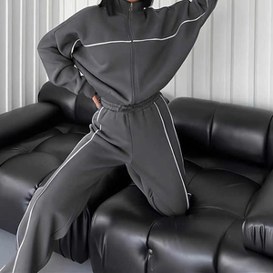 Amazing Quality Wholesale Custom Fashion Casual Ladies Women Zip up 2 Piece Set Tracksuit Sweat suits Set - Product Image 1