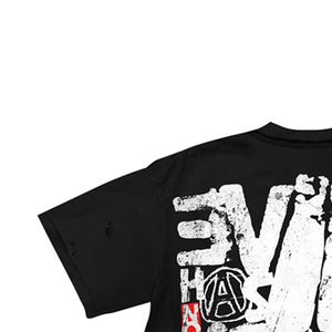 Evil Printed Regular Fit T-Shirt <b>Men</b> Street Style <b>Turtleneck</b> Short Sleeve <b>Black</b> 100% Cotton Formal Solid Knitted Jersey - Product Image 2
