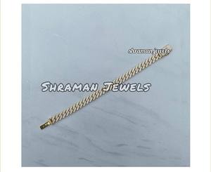 Wholesale Hip Hop Jewelry 10MM 10K <b>Solid</b> <b>Gold</b> VVS Moissanite Diamond Iced Out Luxury Cuban Fine Chain & Link Bracelet for Unisex - Product Image 3