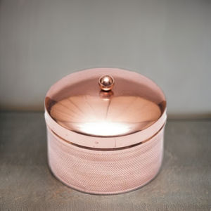 Marteau moderne en cuivre conteneur de bougie personnalisé nordique pot de bougie mat pot de béton gros pots de bougie rose noël - Product Image 4