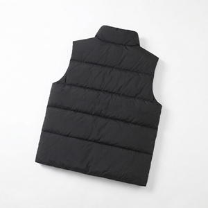 Wholesale Black Puffer <b>Vest</b> with Large Front <b>Utility</b> Pocket | Insulated Performance <b>Vest</b> | OEM Outerwear Supplier - Product Image 2