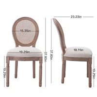 Chaise de salle à manger moderne en bois massif indien sculpté, durable, avec revêtement en coton, pour la maison, le bureau, l'appartement, l'entrepôt à vin, l'atelier