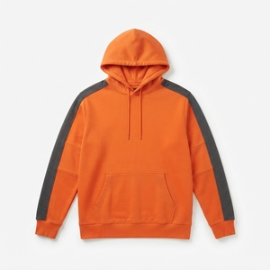 Sudadera con Capucha Personalizada al por Mayor, 450 GSM, Felpa Gruesa, con Rayas en Contraste, Sudadera Deportiva para Hombre - Product Image 2