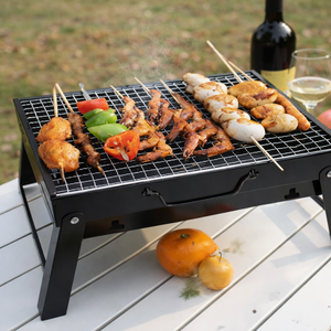 Parrilla Portátil Ligera de Carbón y Leña Plegable, Estufa de Mesa Plegable para Acampar al Aire Libre, Barbacoa EPDGFC000 - Product Image 2