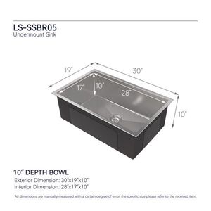 Modern 30\" X 19\" Single Bowl <b>Kitchen</b> <b>Sink</b> Multifunctional S304 Stainless Steel Undermount Workstation Handmade Kit - Product Image 3