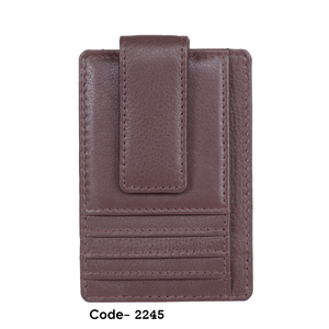 Cartera de Cuero Genuino con Cierre Magnético, Ventana Transparente para Tarjetas de Crédito y Billetes, Porta Identificación Deslizante, Cartera Inteligente con Clip para Hombre - Product Image 4