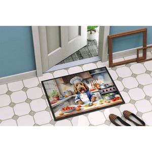 Felpudo antideslizante Otterhound the Chef, alfombra lavable de pila baja para interior/exterior para entrada de 24H X 36W - Product Image 4