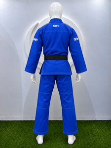 SHH Blue BJJ Gi Uniform Pearl Weave Cotton Kimono with <b>Black</b> <b>Belt</b> for Adults Training and Competition - Product Image 6