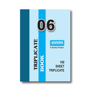 Hawamahal TRIPLICATE <b>BOOK</b> 100 + 100 +100 CARBON Pages | No 6 TRIPLICATE <b>BOOK</b> 100+100 ruled + 100 Plain 300 Pages (White) - Product Image 1