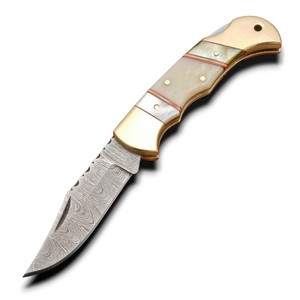 Couteau de poche pliant professionnel en acier Damas de haute qualité, fait main, pour la chasse, le camping, tactique, OEM, ODM, vente en gros - Product Image 1