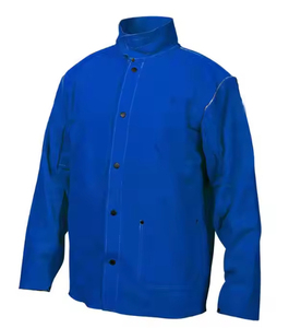 Veste de soudeur en cuir de vachette de qualité supérieure, personnalisation de marque, tarifs les plus bas, en daim de vachette grainé et cuir de chèvre - Product Image 5