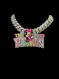 Yellow Gold Vvs Moissanite Hip Hop Custom Iced Out 925 Silver Trendy Charm Pendant <b>Name</b> <b>Chain</b> Cuban Necklace - Product Image 1