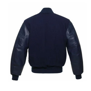 Econex Sports Men's Varsity Jacket Polyester/Cotton Fleece Windproof Solid Color <b>Covered</b> <b>Button</b> Closure Casual Winter Slim Fit - Product Image 6
