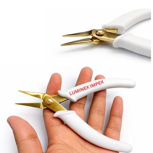 Pince à bec fin de précision pour bijoux permanents, finition or et blanc, certifiée CE ISO, fournisseur réputé - Product Image 4