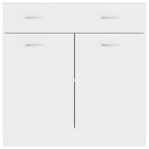 Armadio con cassettiera in legno bianco 31.5 armadi da cucina "x 18.1" x 32.1" - Product Image 6