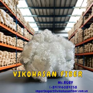 Precio de Fábrica, Fibra de Poliéster Reciclada Blanca 3D HCS, Material de Relleno Certificado GRS OEKO TEX para Juguetes de Hormigón, Almohadas y Edredones - Product Image 2