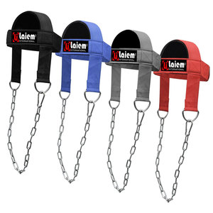 Harnais de musculation pour le cou et la tête en acier inoxydable robuste, personnalisable, de haute qualité - Équipement de gym, capacité de charge de 15 lb - Product Image 5