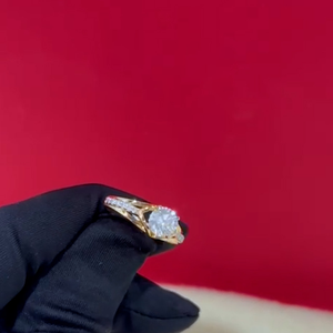 Bague en diamant de qualité supérieure, inspirée de la nature, bijoux en or massif pur, acheter directement auprès d'un fournisseur indien de confiance - Product Image 4